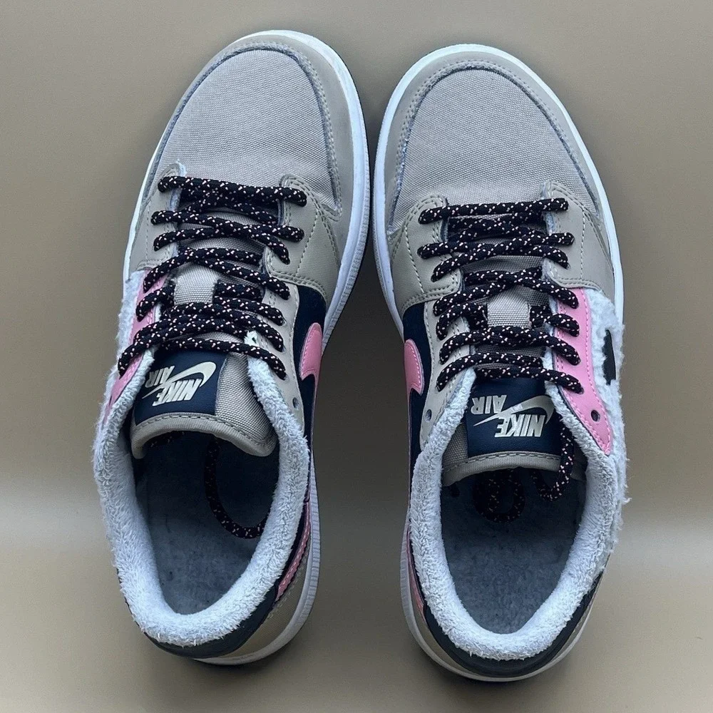 Nike Air Jordan 1 Low SE Fleece Beige‎ Pink Retro Shoes - Women's Size 6 USED